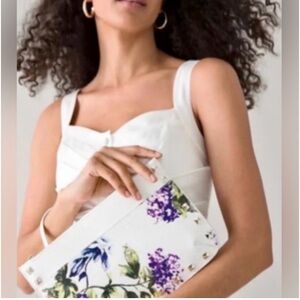 NWT White House‎ Black Market Clutch-Hydrangea